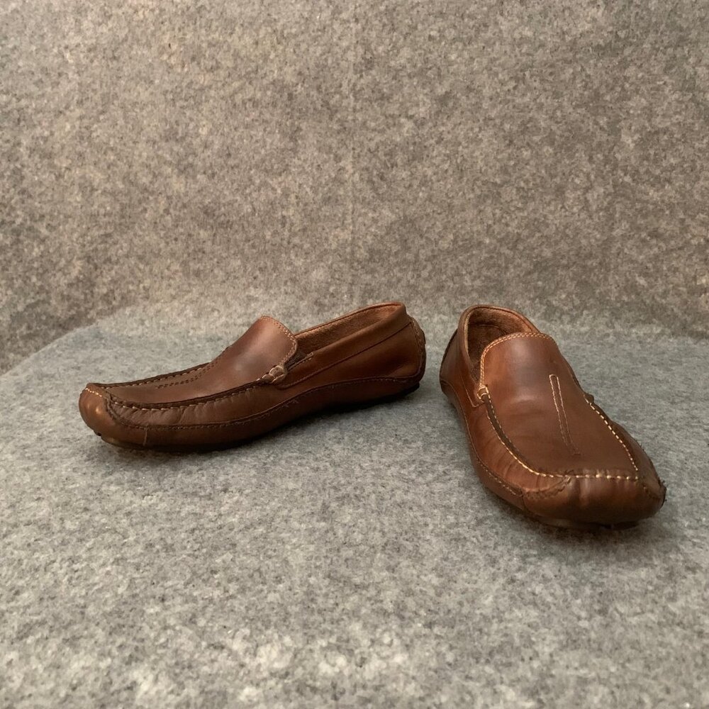 Clarks Men’s Brown Leather Driving Slip On Loafers - Picture 8 of 16